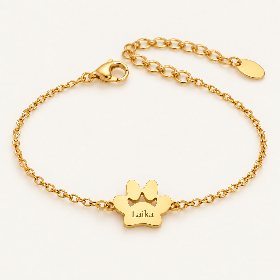 Pulseira Patinha com Nome