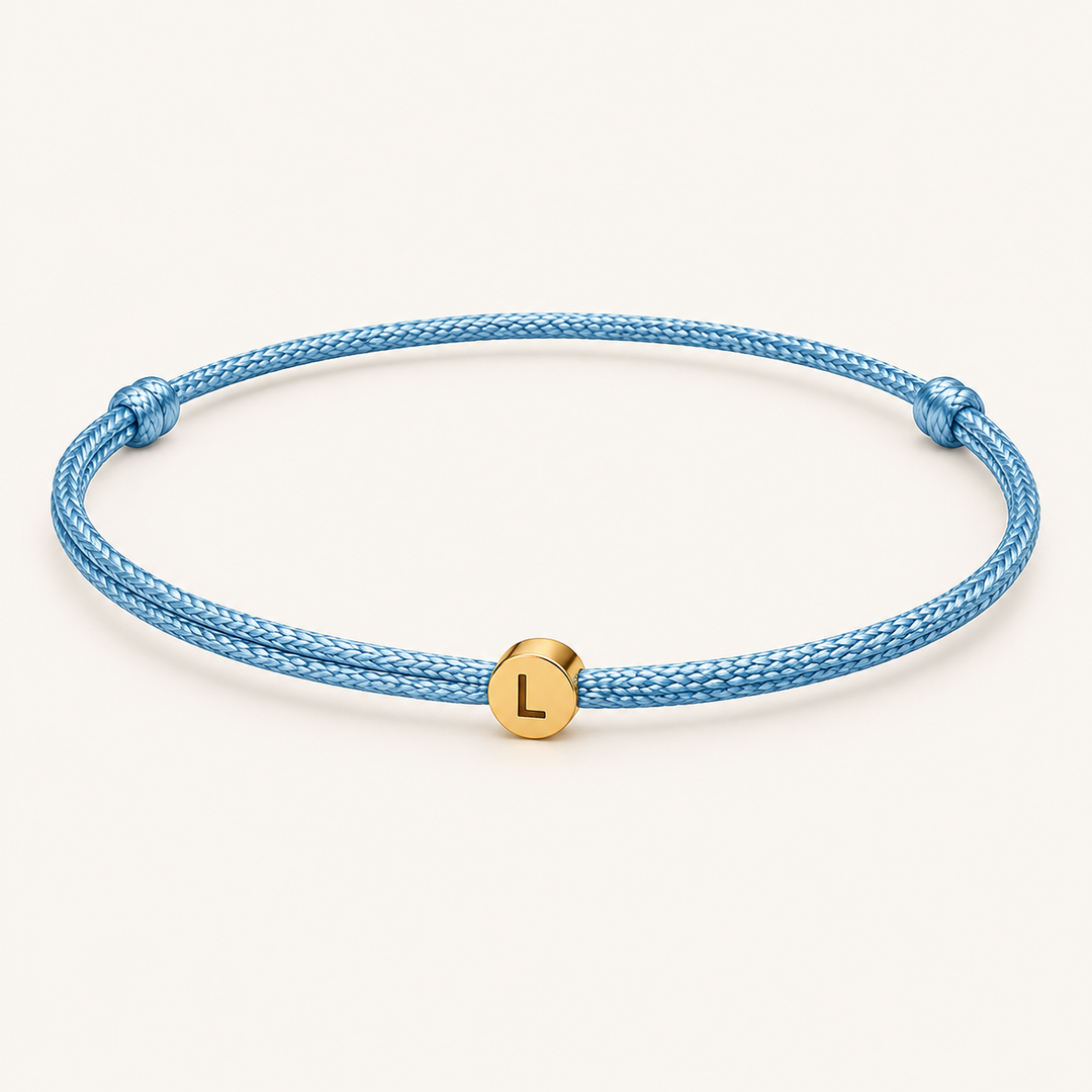 Pulseira de Cordão com Inicial